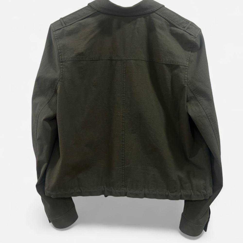 Olive Green Boxy Lightweight Women's Jacket Size Large - Picture 2 of 2